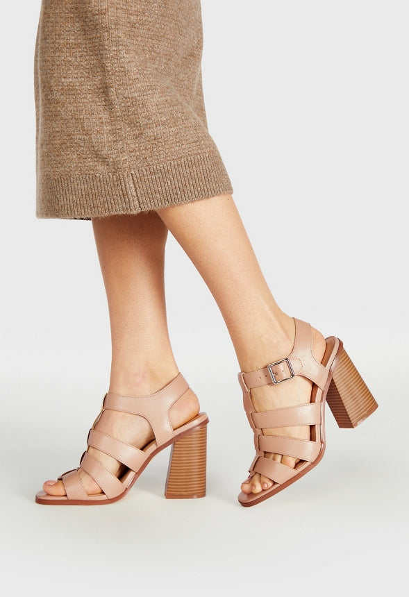 Jeanne Heeled Sandal Warm Taupe