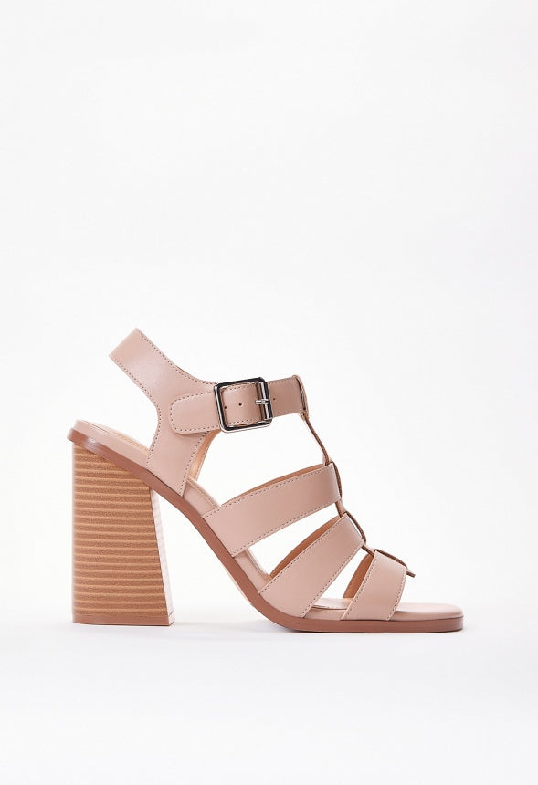 Jeanne Heeled Sandal Warm Taupe