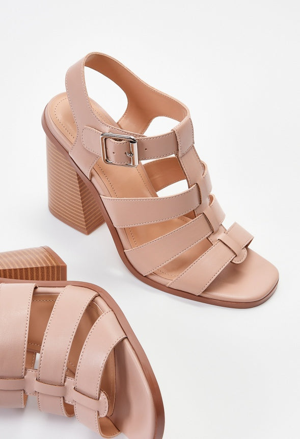 Jeanne Heeled Sandal Warm Taupe