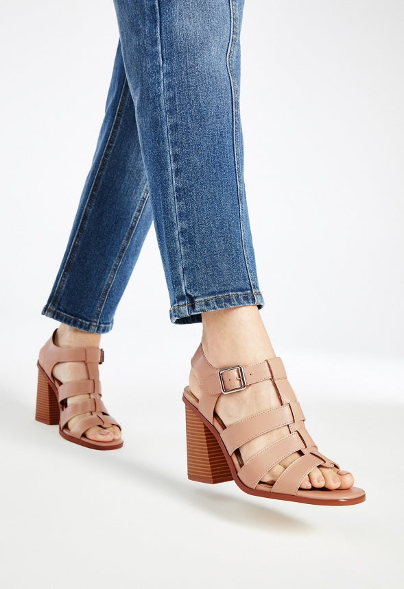 Jeanne Heeled Sandal Warm Taupe