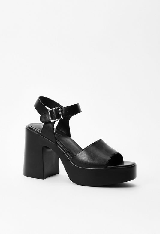 Desiree Platform Heeled Sandal Black