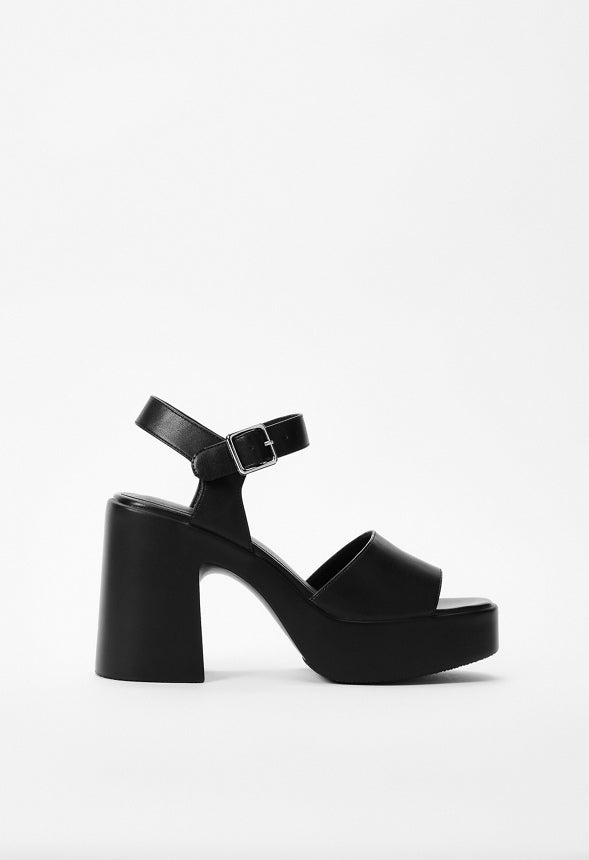 Desiree Platform Heeled Sandal Black