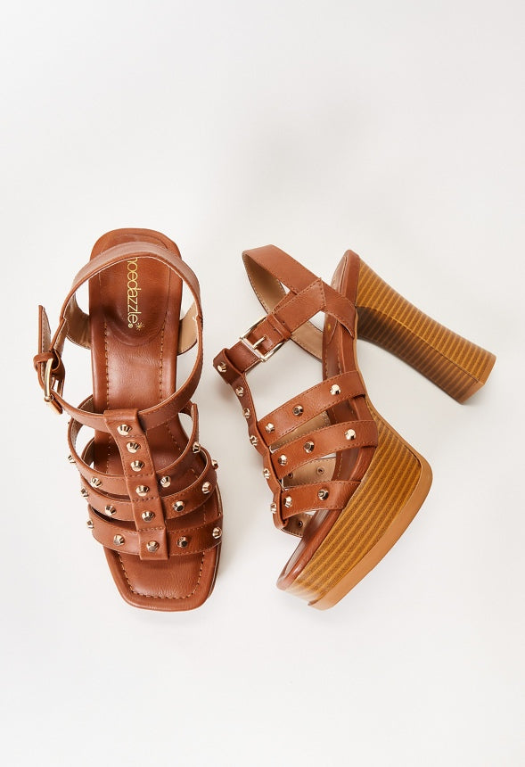Ariella Platform Heeled Sandal French Oak