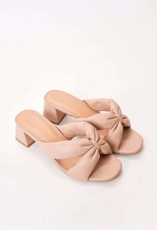 Delphine Heeled Sandal Warm Taupe