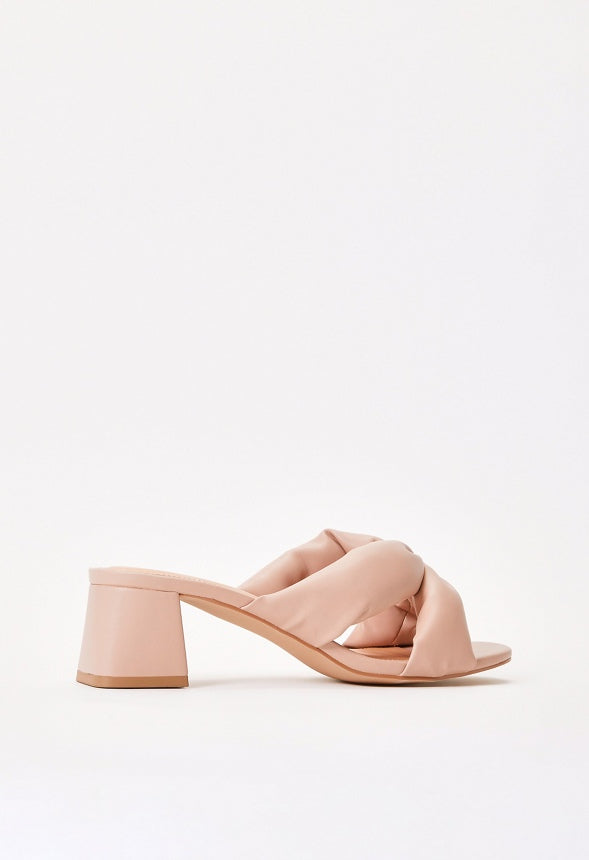 Delphine Heeled Sandal Warm Taupe