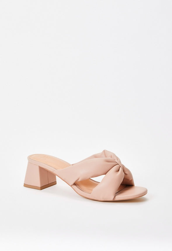 Delphine Heeled Sandal Warm Taupe
