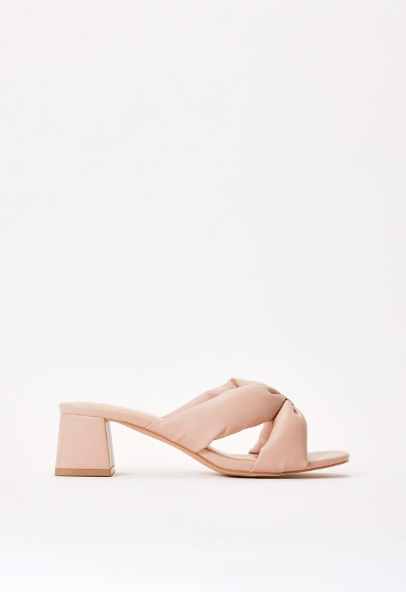 Delphine Heeled Sandal Warm Taupe