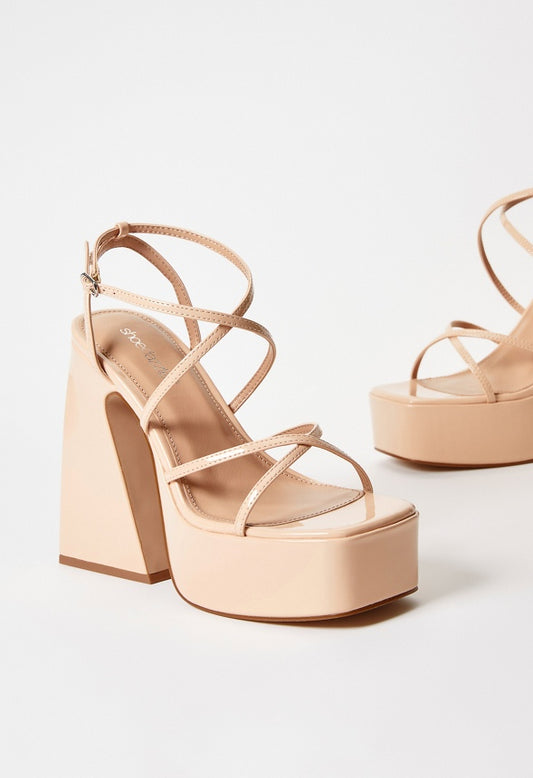 Haisley Platform Heeled Sandal New Nude
