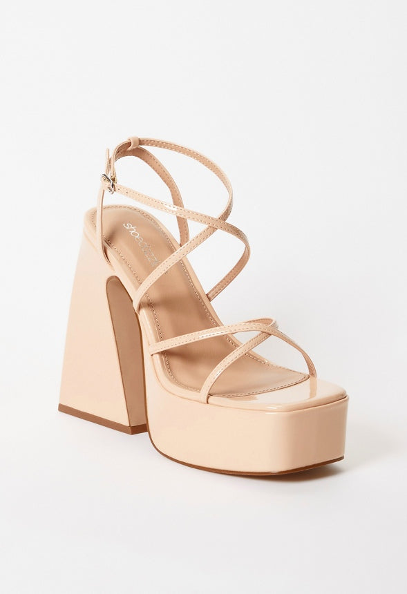 Haisley Platform Heeled Sandal New Nude