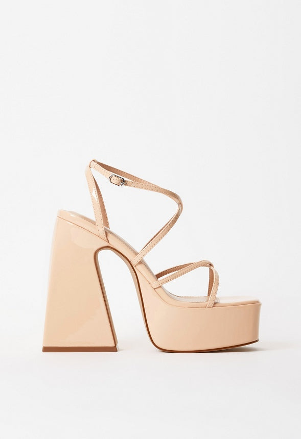 Haisley Platform Heeled Sandal New Nude