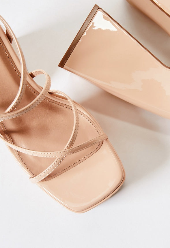 Haisley Platform Heeled Sandal New Nude