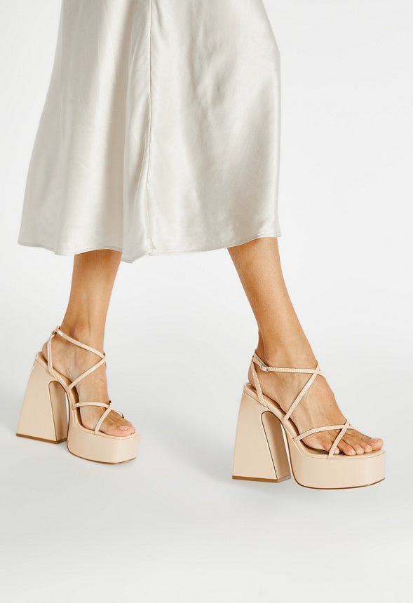 Haisley Platform Heeled Sandal New Nude