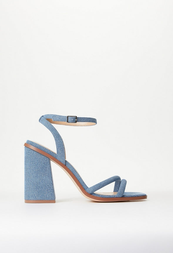 Kassia Heeled Sandal Medium Denim