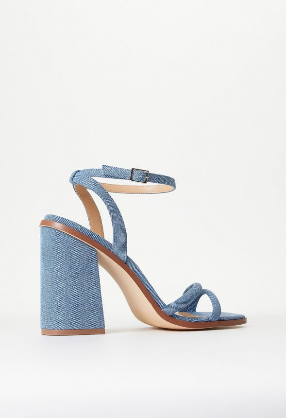 Kassia Heeled Sandal Medium Denim