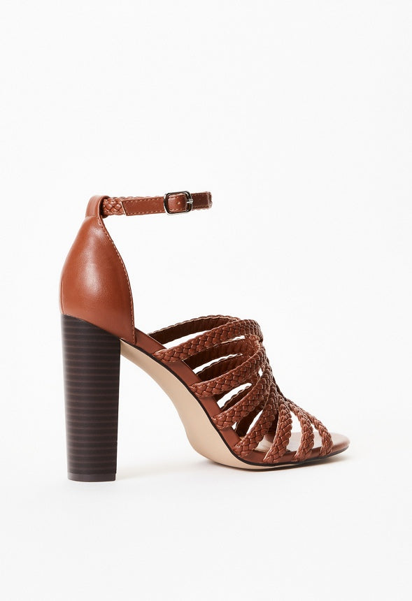 Elisana Heeled Sandal Leather Brown