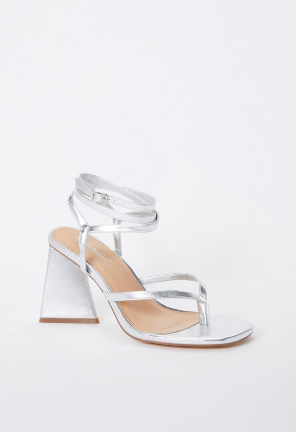 Ariana Heeled Sandal Silver