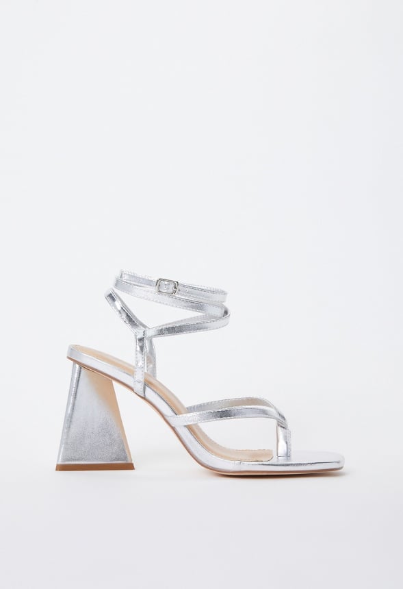 Ariana Heeled Sandal Silver