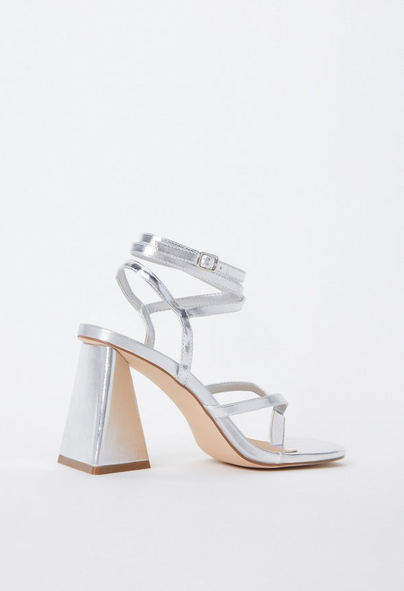 Ariana Heeled Sandal Silver