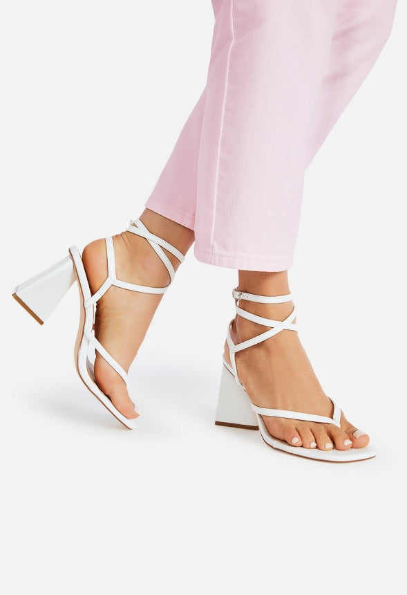 Ariana Heeled Sandal Bright White
