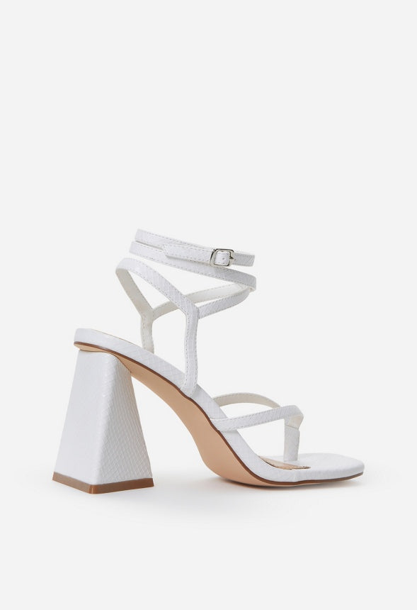 Ariana Heeled Sandal Bright White