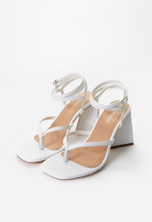 Ariana Heeled Sandal Bright White