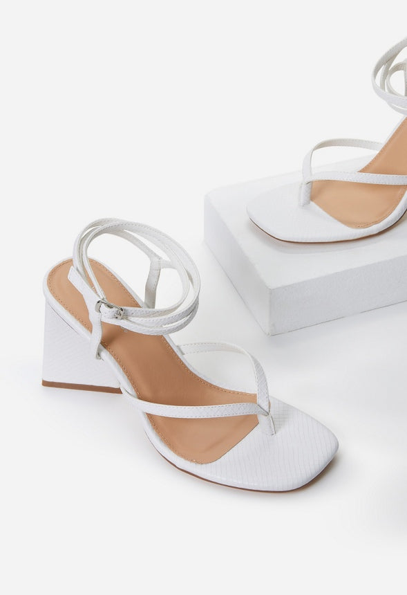 Ariana Heeled Sandal Bright White