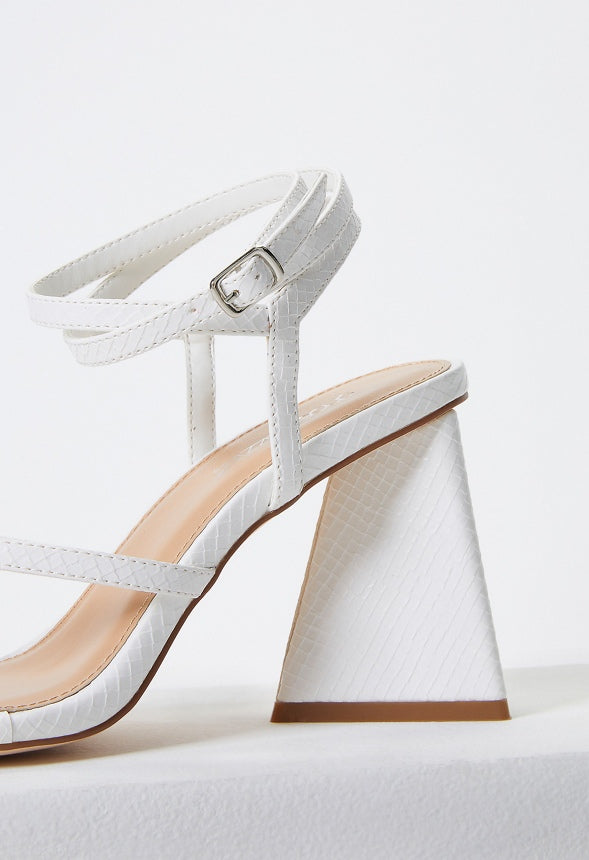 Ariana Heeled Sandal Bright White