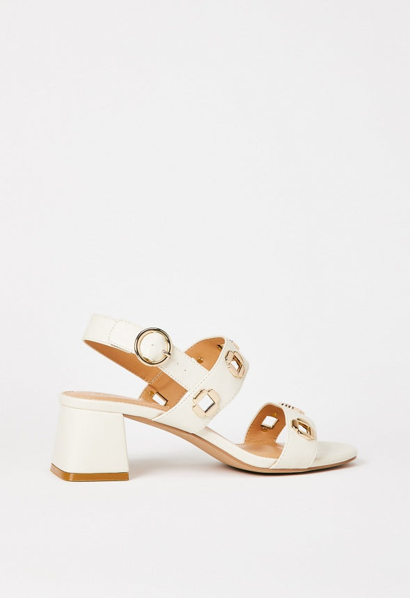 Rosaline Heeled Sandal Birch White
