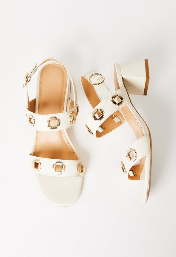 Rosaline Heeled Sandal Birch White