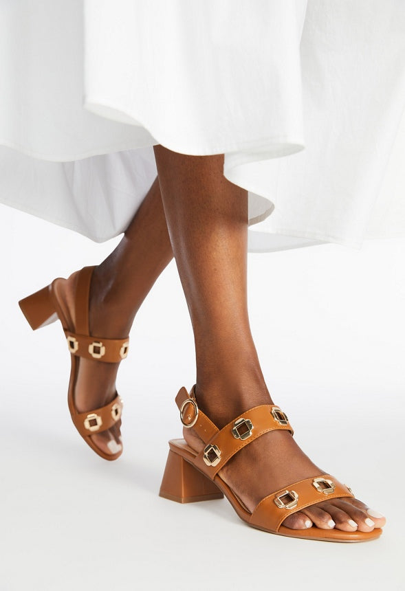Rosaline Heeled Sandal Camel