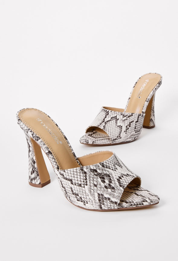 Mira Heeled Sandal Natural/ White