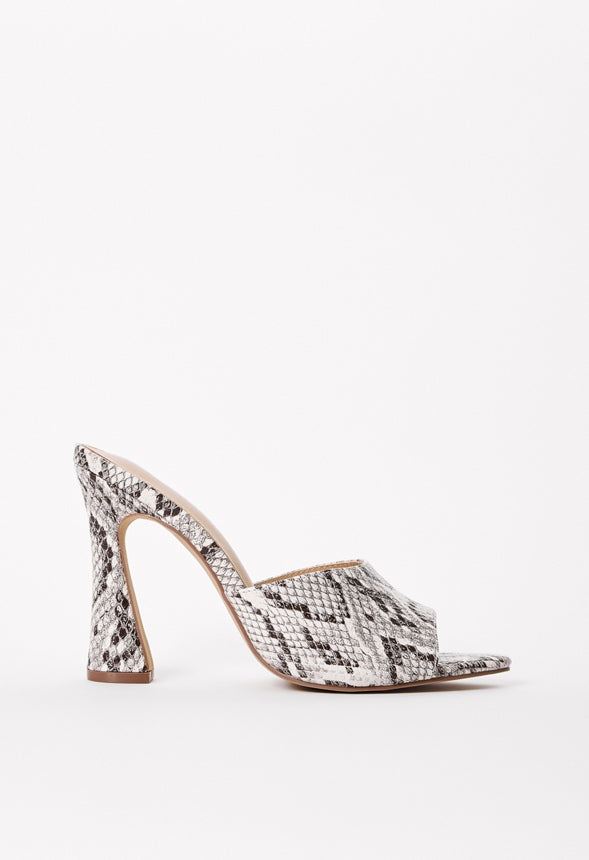Mira Heeled Sandal Natural/ White