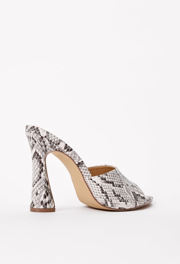 Mira Heeled Sandal Natural/ White
