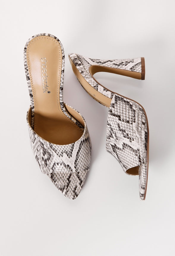 Mira Heeled Sandal Natural/ White