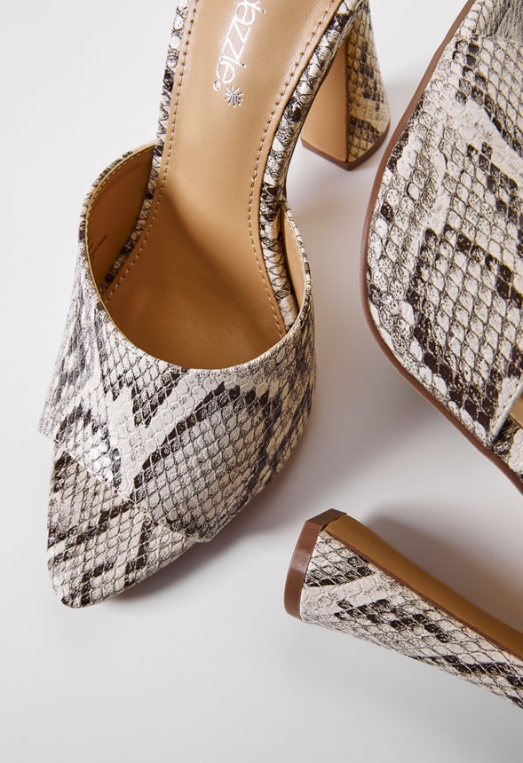 Mira Heeled Sandal Natural/ White