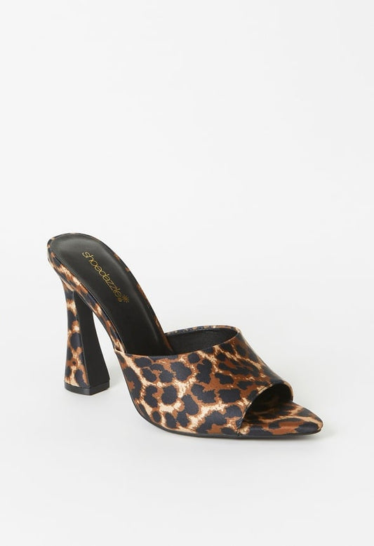 Mira Heeled Sandal Dark Leopard