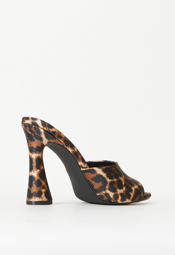 Mira Heeled Sandal Dark Leopard