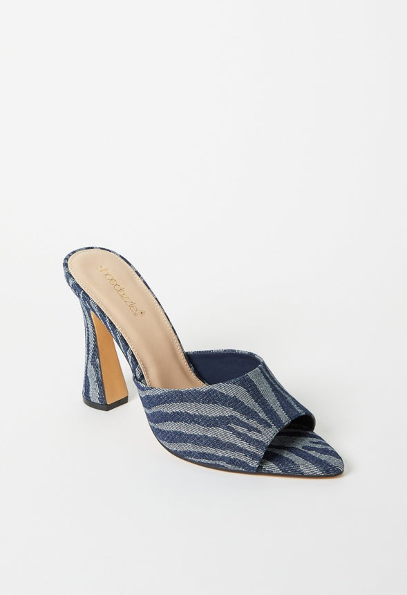 Mira Heeled Sandal Denim