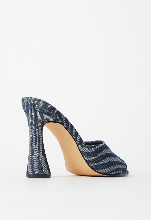 Mira Heeled Sandal Denim