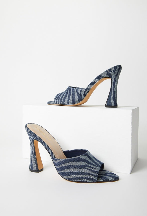 Mira Heeled Sandal Denim