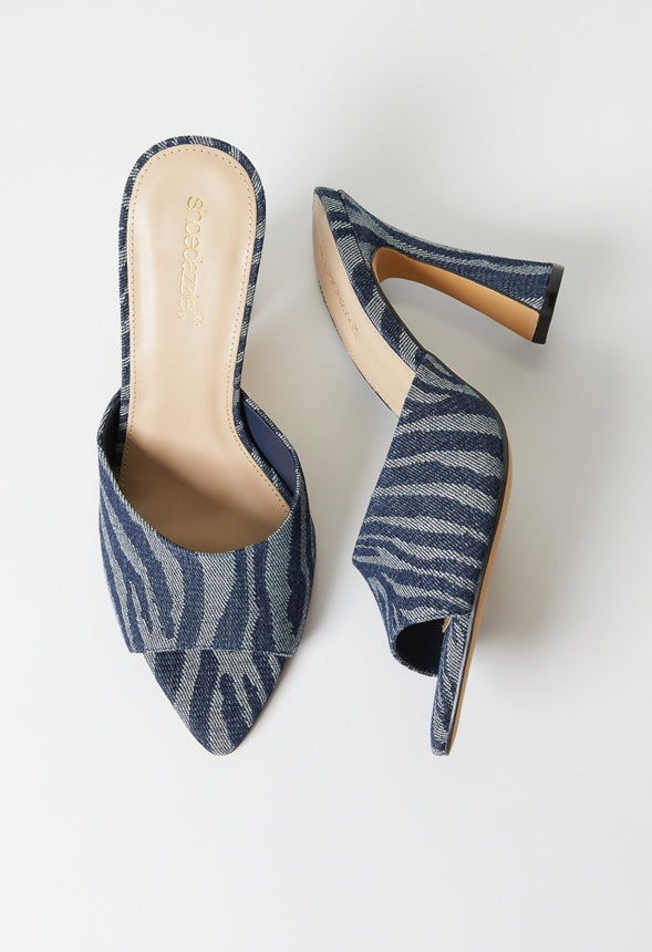 Mira Heeled Sandal Denim