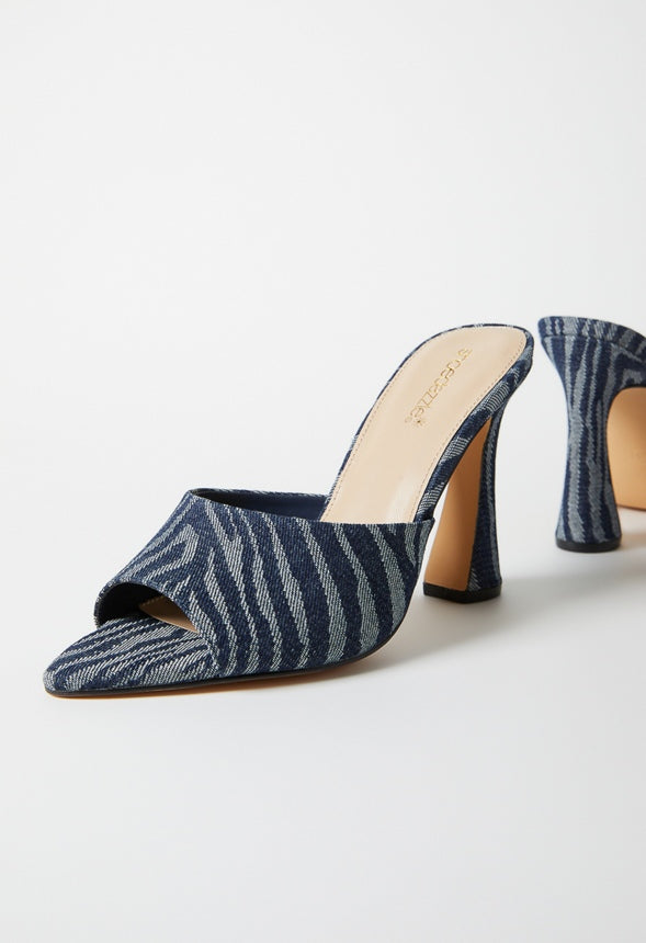 Mira Heeled Sandal Denim