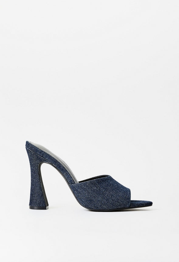 Mira Heeled Sandal Dark Denim