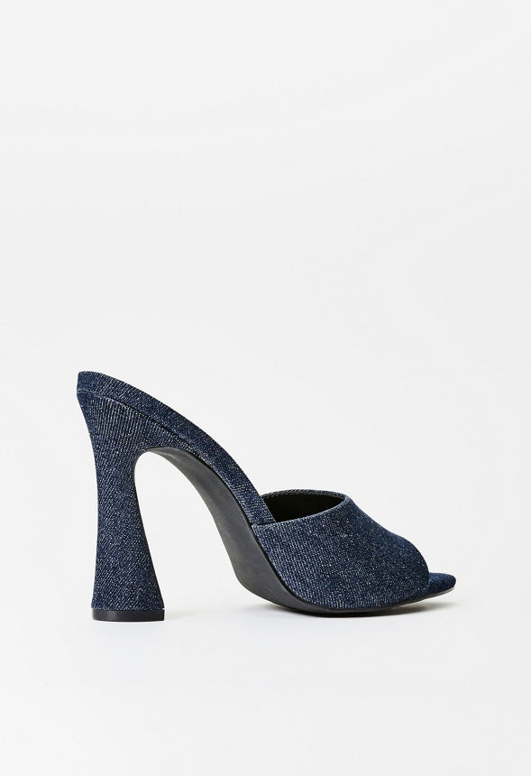 Mira Heeled Sandal Dark Denim