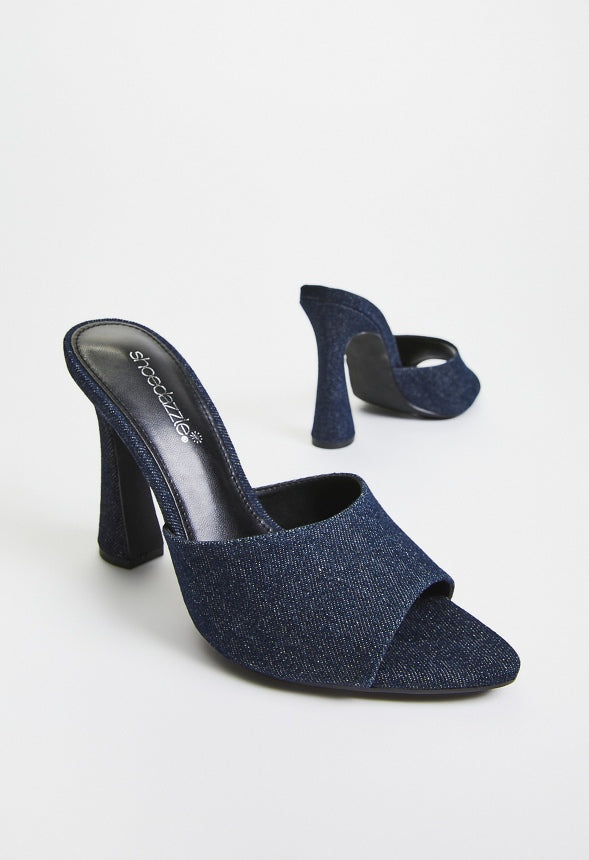 Mira Heeled Sandal Dark Denim