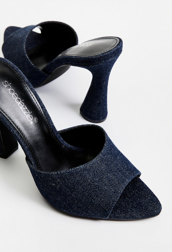 Mira Heeled Sandal Dark Denim