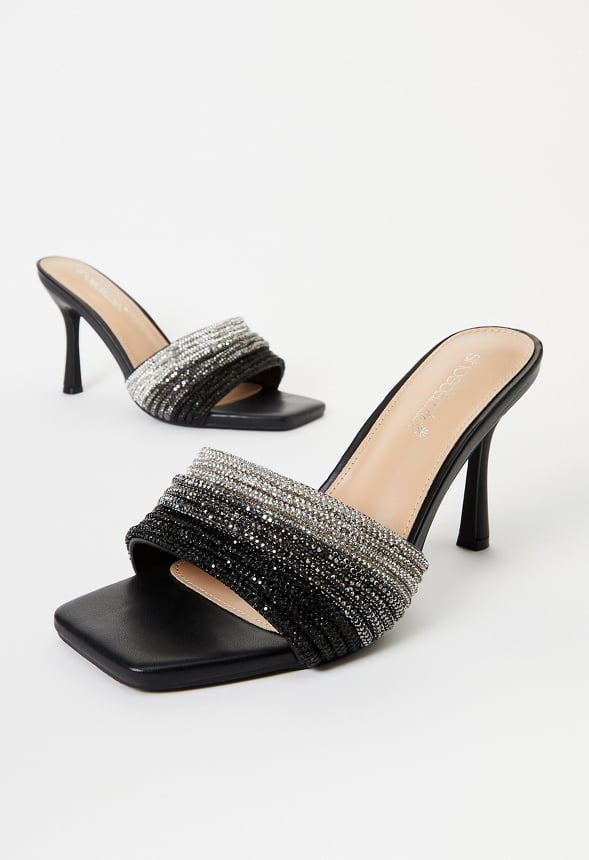 Leia Heeled Sandal Black Multi