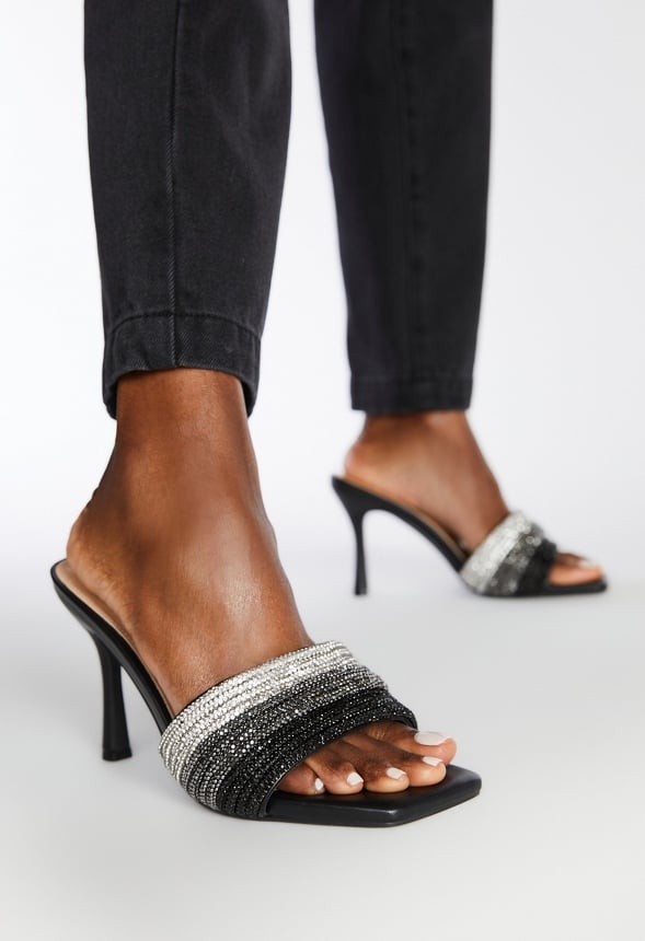 Leia Heeled Sandal Black Multi