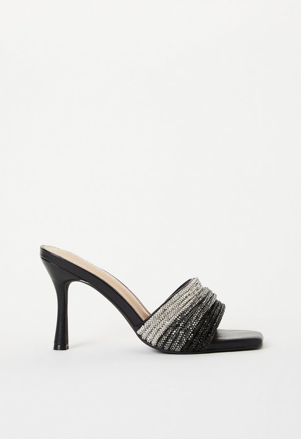 Leia Heeled Sandal Black Multi