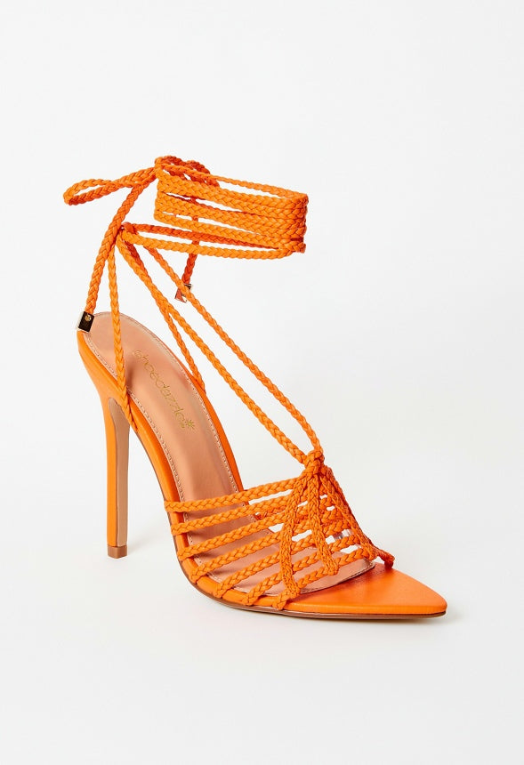 Corinna Heeled Sandal Persimmon Orange